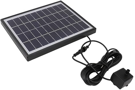 FONDOTIN 5w Pompe Solaire Pour Fontaine Cascade Pompe à Eau Flottante Pour Bain Oiseaux Et Petit Bassin Noir h