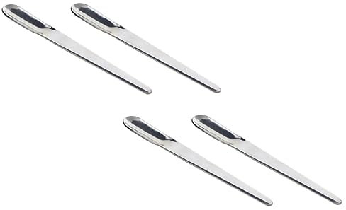 POPETPOP Da Espresso in Acciaio Inossidabile Set 4 Mini Da Dessert Antiscivolo Per Gelato e Torte Casa