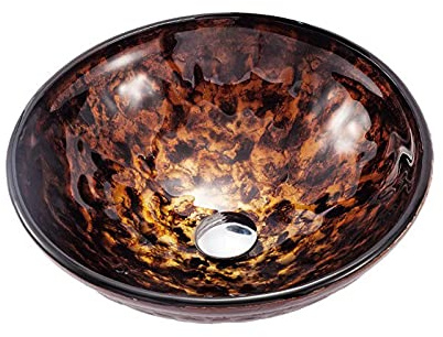 CWCQGH Bathroom Vessel Sink Bathroom Sinks Washbasin Tempered Glass Vessl Sink Hand-Painted Countertop Washbasin Bathroom Furniture Art Basin Vessel Sink