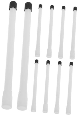 CATIEBYE 10 piezas Extensiones de Válvula para Neumáticos Blancas Prolongador Resistente y Hermético para Inflado Fácil de Coches Motos Bicicletas Scooters y Camiones