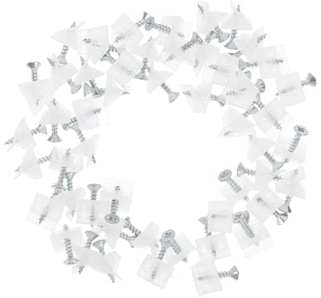 Ipetboom 50 Piezas Cuñas de Soporte para Cajón Inferior de Plástico Transparente Ángulo de 45 Grados Fijación para Muebles Armarios y Estanterías Accesorios para Montaje Hogar