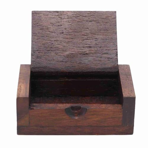 EOJDDPA Mini porte-cure-dents de poche, boîte de rangement Portable pour cure-dents, étui mignon porte-cure-dents pour maison hôtel Restaurant bois 3.5x2.2 pouces
