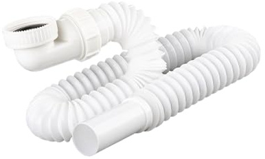 Tuyau de vidange flexible facile à installer pour baignoire, douche, tuyau de vidange plat à profil bas