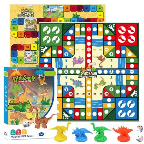 TUMYBCC Mensch ärgere Dich Nicht Kinder Reisespiel & Leiterspiel Brettspiel | Spielesammlung Klassiker, Jeux de Société Enfants & Adultes - Ldéal pour Voyage, Fêtes, Famille & Plein Air