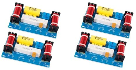 Awwertse 4 Piezas -338 Divisor de Frecuencia de Audio de 3 Vías Agudos + Medios + Filtro de Altavoces Cruzados de Graves para Altavoz de 8 Pulgadas DIY