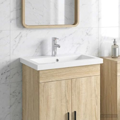 sephironlbb Lavabo de salle de bain en métal chromé 61 x 40 x 16,5 cm avec robinet et évacuation rapide, résistant à la corrosion, facile à nettoyer, idéal pour les lavabos modernes et les meubles de