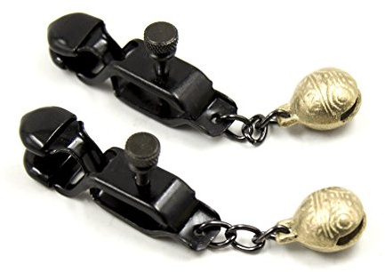 Boowhol SM Sex Toys Seins Pinces Seins Pinces a Seins Metal Avec Or Cloche Adultes Jouets Sexuels-Cadeau Noël
