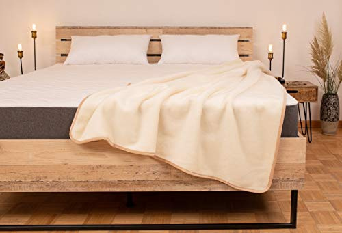 Decke Merino, 100% Naturhaar - Ganzjahresdecke, Bettdecke aus Schurwolle, extra weich