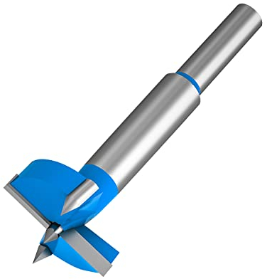 Aopin Forstner Drill Bit Professional Carbide Woodworking Hole Saw, Cutting Diameter 23mm, 1Pcs (Blue, Silver)