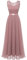 BeryLove Women's Short Floral Lace Bridesmaid Vintage Cocktail Party Swing Dress, Blush-long, 3XL