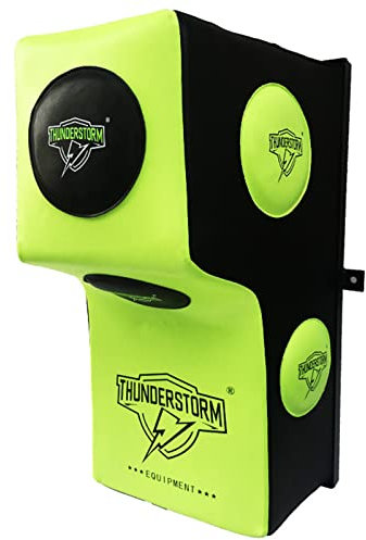 YINO PU-Leder-Wand-Schlagpolster, Boxsack, Zielscheibe, Wandhalterung, Uppercut-Boxtasche, schwere Boxausrüstung für MMA Muay Thai, Kickboxen, Training, Stanzziel, Grün