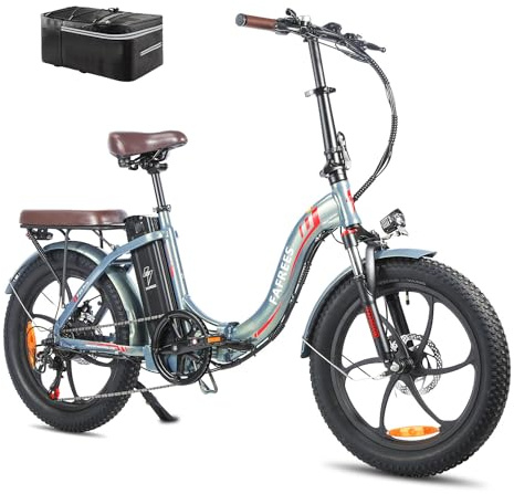 Fafrees F20 PRO Electric Bike, 20 * 3.0 INCHES Fat Tyers Folding City E-Bike, 120-150KM Range 36V 18Ah Removable Battery, 250W 25KM/H Max 7 Speed