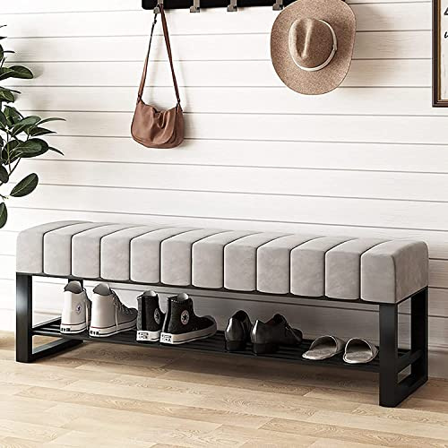 polsterbank sitzbank mit stauraum schuhregal Schuhbank mit verdicktem Samtsitz, Schuhregal für den Eingangsbereich, Schuh-Organizer, Moderne, dekorative Möbel, Sitzbank mit weicher Aufbewahr
