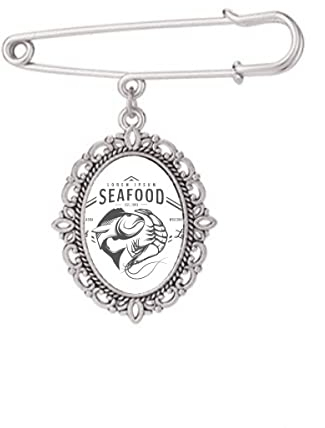 Meeresfrüchte, Fische, Meeresorganismus, Brosche, Anstecknadel, Kleid, Hemd, Schal, Clips, M