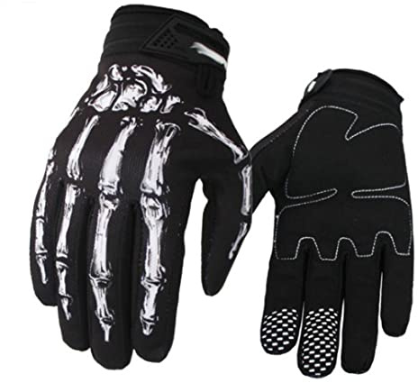Wedhapy Motorcycle Gloves Touchscreen Non Slip Skeleton Bike Gloves Riding Mittens For Men Women M 1pair Motorcycle Gloves For Men And Women, Full Finger Touchscreen Motorbike Gloves