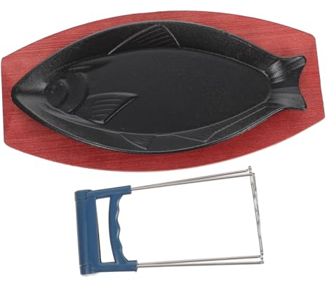 LIFKOME Fischförmige Grillplatte 1 Satz und Eisen, Kreativ