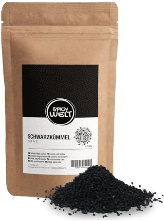 Spicy Welt Graines de Nigelle (250g) – Cumin Noir Entier | Pour Pain Naan, Salades, Fromage & Cuisine Orientale | Saveur Poivrée & Croquante | 100% Naturel, Sans Additifs