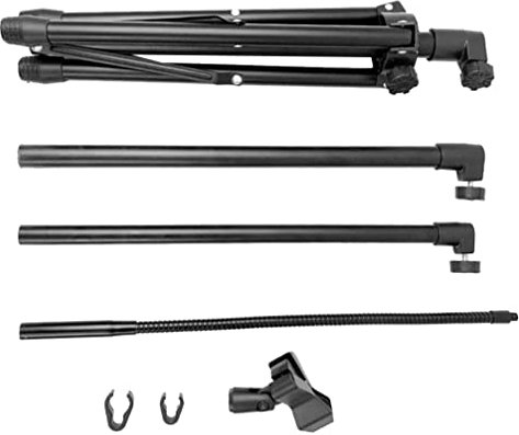 Stativ-Mikrofonständer, Galgenarm, Bodenmikrofonständer, universeller Mikrofonständer, stabiler Metall-Mikrofonständer für Gesang, Performance, Hochzeit, Bühne, schwarze Ständer