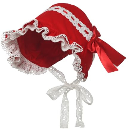COSDREAMER Mädchen Frauen Mop Hut Kolonial Pilgrim Prarie Motorhaube Hüte