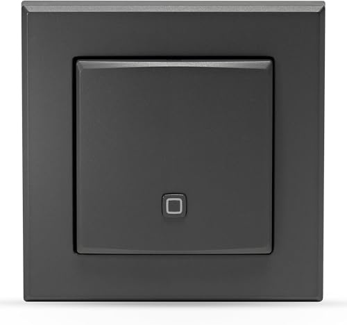 Homematic IP Temperatur- und Luftfeuchtigkeitssensor – innen, anthrazit | Smart Home, steuert digital Heizkörper/Fußbodenheizung App, Alexa, Google Home, Temperaturmessung, Energie sparen, 160530A0
