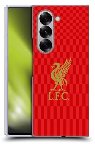 Head Case Designs Offizielle Liverpool Football Club Kit Gold Und Rot Liver Bird Harte Rueckseiten Handyhülle Hülle Huelle kompatibel mit Samsung Galaxy Z Fold6