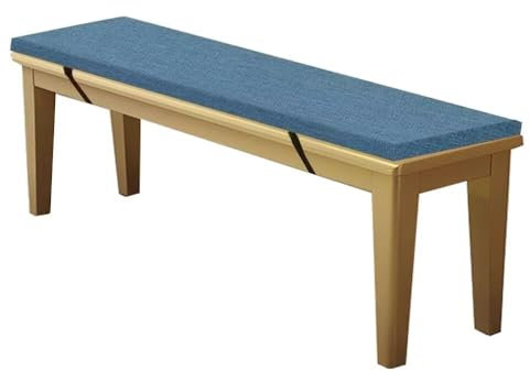 WEALSFUN Stuhlkissen Bankauflage Bankkissen Unterseite Antirutsch Bezug Waschbar Sitzauflag für Fensterbank Gartenbank Schaukel Terrasse Esstisch Outdoor Drinnen,Marineblau 140x50x3CM