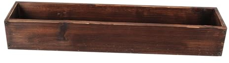 KESOTO Pflanzkasten aus Holz, rechteckig, Blumentopf, Pflanzkübel für Außen- und Innenpflanzen, Balkon, 50cmx14cmx8cm