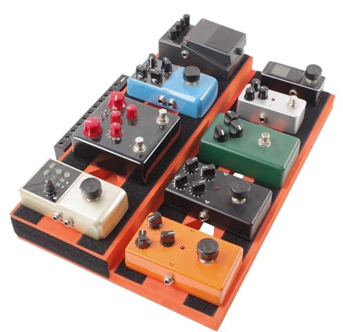 Effects Pedal Board, Gitarrenffektpedalboard Pedalboard ohne Schlupfeffekt | Tragbarer Bass -Effekt -Befestigung, leichte Gitarrenvorräte für Show, Partys