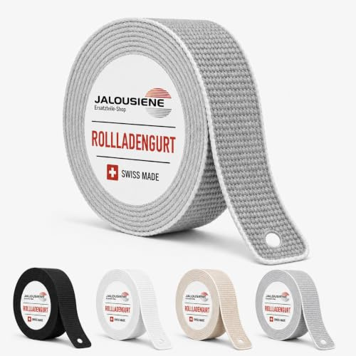 Jalousiene® Rollladengurt Grau 23 mm – 7 m – strapazierfähiges Ersatz-Gurtband für Fenster & Türen – reißfest, UV-beständig & passgenau – ideal für Heimwerker & Profis