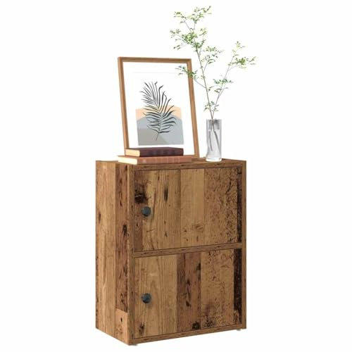 Xichuzi Bücherregal Altholz-Optik 40x24x52 cm Holzwerkstoff, Bookshelf, Regalbrett, Book Shelf, Bücher Regal, Deko Regal Wohnzimmer, Standregal - 860362