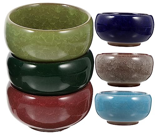 ibasenice 6pièces Lot de Pots De Fleurs Céramique pour Plantes Et Cactus pour Intérieur Petit Espace