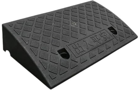 perfk Rampa triangular para subir bordillos, ligera, antideslizante, para rampas de umbral de carretera, para camiones, motocicletas, vehículos todo, Negro 50x27x11cm