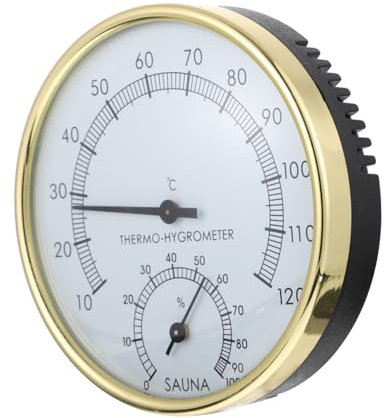FUNOMOCYA Termometro Igrometro Multiuso Pratico Per Sauna Visualizza Precisamente Temperatura E Umidità Attuali