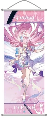 Honkai: Star Rail Scroll Poster for Indoor Décor(27.5 inch x 10 inch), Hanging Wall HD Printing Artistic Canvas Honkai: Star Rail Character Posters for Game lovers. (Cyrene)