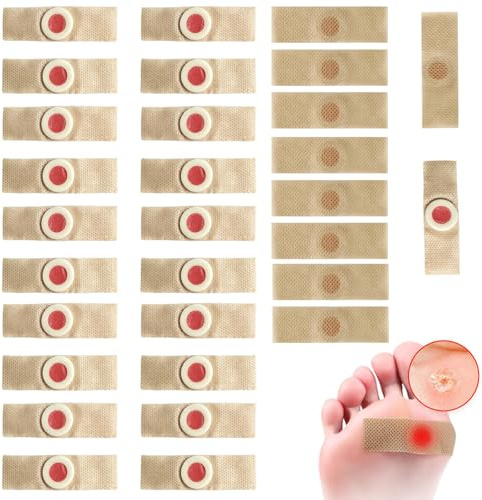 ZEBKEL 30 Pcs warzenpflaster, Dornwarzen Pflaster Warzenpflaster Fuss Mit Salicylsäure, Schmerzreduzierend Und Schutz Für Füße, Hühneraugen Entferner Hühneraugenpflaster Für Erwachsene Und Kinder