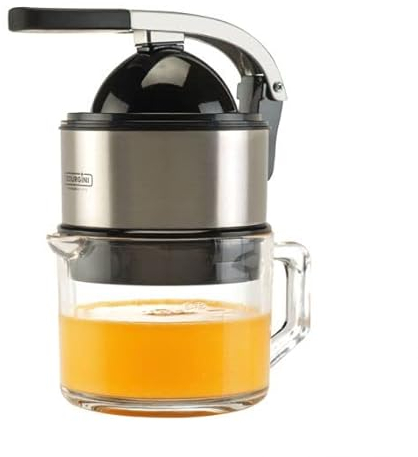 Bourgini Lotte Power Exprimidor 0.75L Acero inoxidable con jarra de cristal ideal para tus desayunos