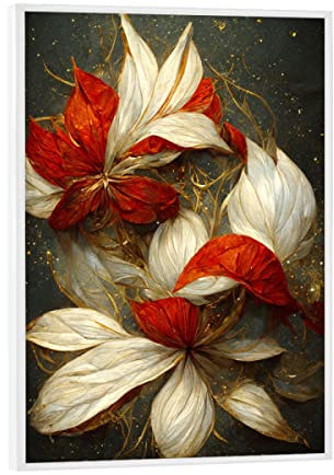 artboxONE Poster mit weißem Rahmen 18x13 cm Natur Goldene Traumblumen - Bild Blumen Blumen Blumen