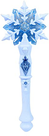 Toyvian Illumina La Bacchetta Magica Fiocco Neve per Le Ragazze La Bacchetta Luminosa Fiocco Neve Illumina La Bacchetta Magica della Principessa per I Bambini Bomboniere
