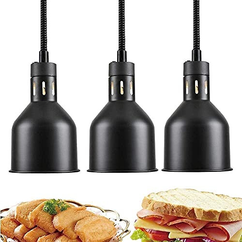 Food Warmer Lamp Food Heat Lamp Adjustable Heat Lamp Commercial Food Warmer Buffet Electric with Infrared Bulb, Food Service Restaurant Kitchen Equipment Food Insulation Lamp Warming Equipment