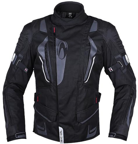 Kcolic Chaqueta De Moto, Chaqueta De Moto Deportiva para Hombre con Armadura para Otoño Invierno Forro Extraíble, Retrorreflectante Resistente A La Abrasión - Protección Confort C,3XL.