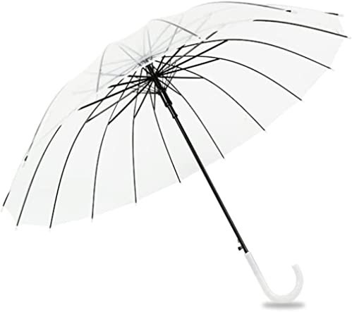 DEEDAV Golfschirme Transparenter Golf-Regenschirm Große Übergroße belüftete automatische offene Stick-Regenschirme Outdoor Camping Familien Regenschirm (Color : A, Size : 40inch)
