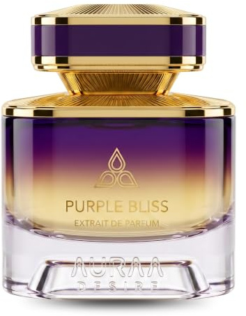 Purple Bliss Extrait de Parfum 100ml by Auraa Desire – Long-Lasting Unisex Perfume | Spicy Leather & Woody Fragrance with Mandarin, Saffron & Violet Notes