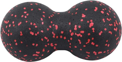 Risprsulen Black Peanut Massage Ball Double Lacrosse Massage Ball for Physical Therapy, Massage Tools and Equipment, Muscle Relax, Acupoint Massage