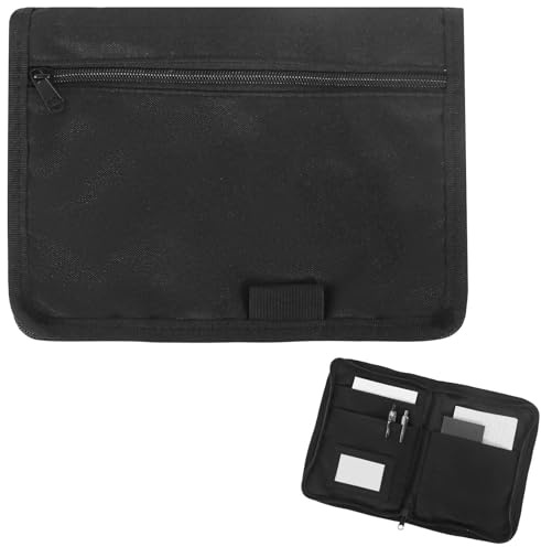 Fordonsmapp dokumentmapp med flera fack, 24 x 17,5 cm, bärbar för checkar, räkningar, kvitton, biljetter