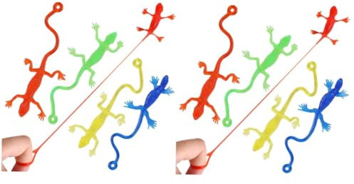 HONMEET 10stücke Teiliges Dehnbare Klebrige Lizard Spielzeuge Lizard Figuren Für Kindergeburtstag Und Partys Und Leicht Mitgebsel Und Spielzeug Für Kleinkinder