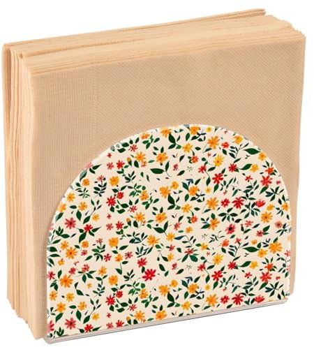 Serviettenhalter für Tisch, kleine Blumen, nahtloser Acryl-Papierserviettenhalter, Küche, Seidenpapierspender, Cocktail-Serviettenhalter für Esstisch, Partygast, Badezimmer