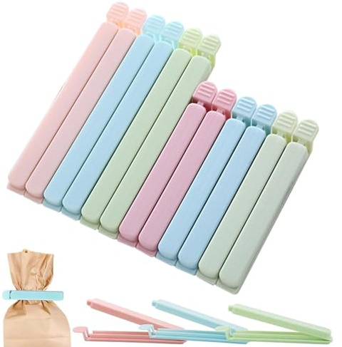 CANCYCC 30 Stück Verschlussclips für Beutel, 15.5cm 12cm Tütenclips Bunt, Verschlussklammern Tütenklammern Groß, Verschlussklammern Tütenklammern Groß für Süßigkeiten Chips Kekse Cornflakes Kaffee