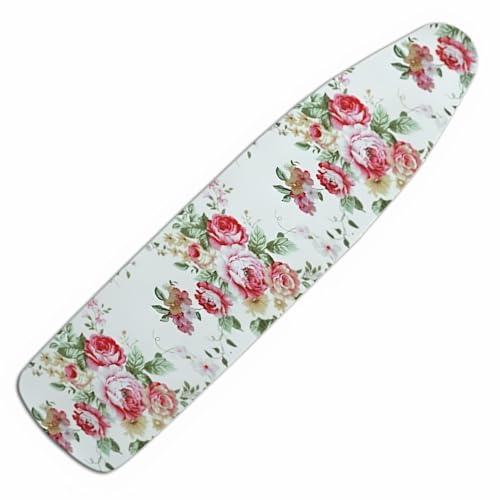 ZIHQRgE Copriasse da Stiro Decorativo - Bordi Elastici, Imbottitura Spessa, Facile da Installare Ricambio Copri da Stiro(Pink,51.1 L x 19.6 in W (130 x 50 cm))