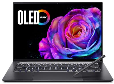 acer Swift X 14 Laptop | 14.5 3K OLED Gorilla Glass 120Hz Touch Display | Intel Core Ultra 9 Processor 285H | NVIDIA GeForce RTX 5070 | 32GB LPDDR5X | 1TB SSD | Haptic Touchpad | SFX14-73G-91QV