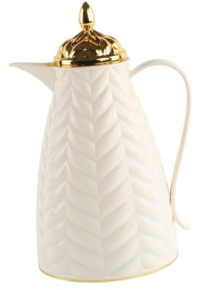 Cafetera de estilo árabe de 1 litro con aislamiento térmico para té y agua, diseño a prueba de fugas con asa, estilo C